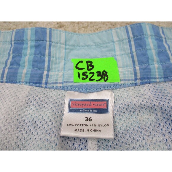 Vineyard Vines Swim Trunks Men 34 Blue Plaid Preppy Bathing Suit Board Shorts * - Picture 7 of 14